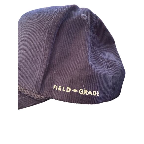 New Field Grade Navy Blue Corduroy Baseball Hat - "F*ck off Respectfully" - Picture 6 of 7